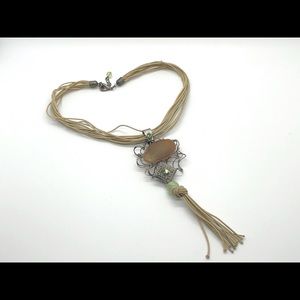 necklace with semi precious stone